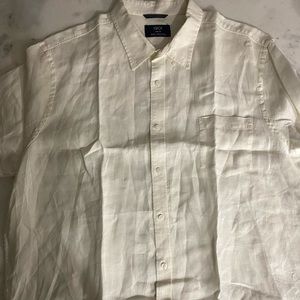 1901 by Nordstrom white/cream linen SL XXL trim